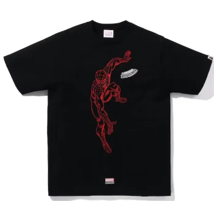 BAPE x Marvel Comics Spider Tee Black