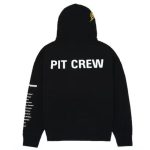 Sp5der Pit Crew Oversized Hoodie Black